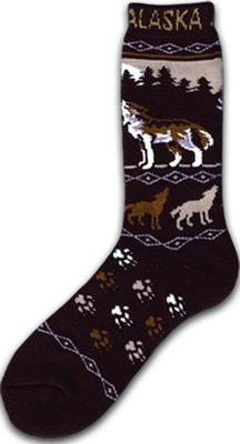 Alaska Howling Wolf Socks