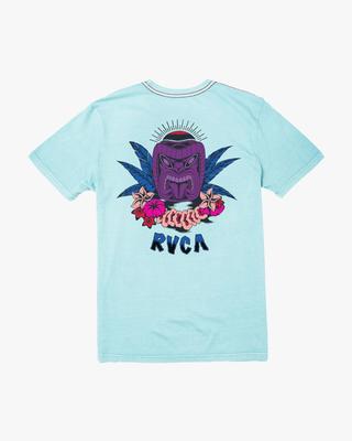 Tiki Crest S/s Tee - Dusty Aqua