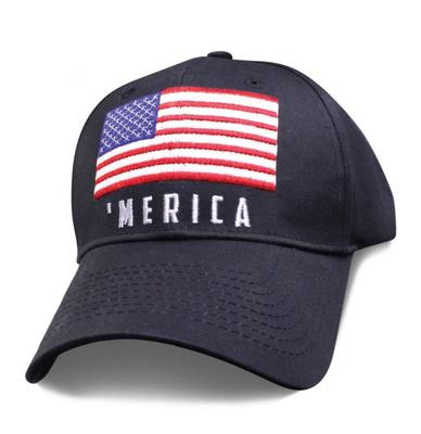 `merica Flag Hat - Black