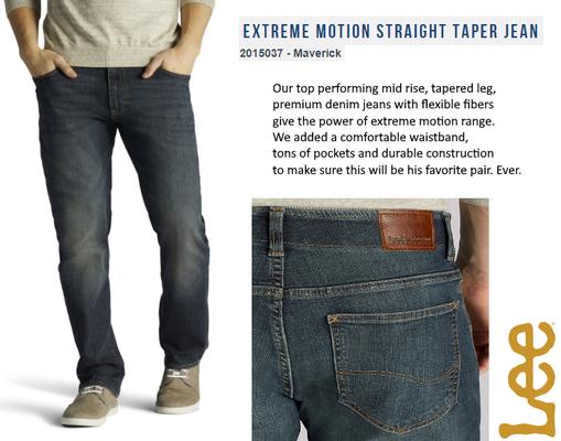 Extreme Motion: Strt Fit, Tapered Leg - Maverick