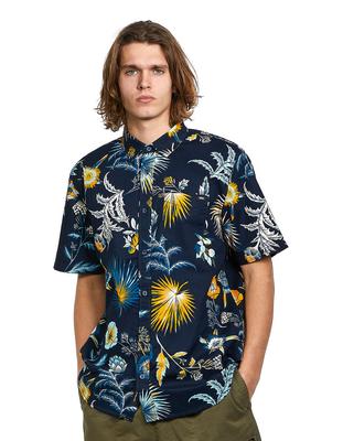 Califas S/s Button Down - Dress Blue Florals