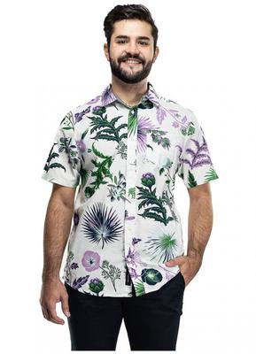 Califas S/s Button Down - White Florals