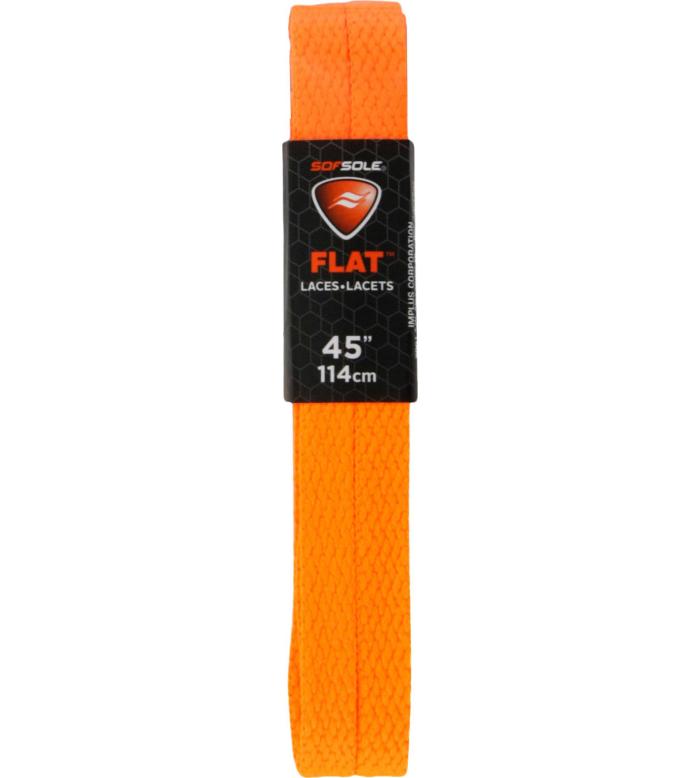  Sof Sole : Athletic Flat Laces- Neon Orange (45 