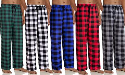 Plaid Fleece Lounge Pants - Assorted Colors