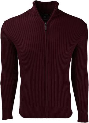 Fz Ribbed Cardigan - Burgundy