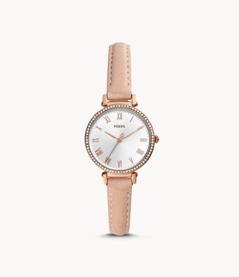 Women`s Three-hand Blush Leather Watch Kinsey