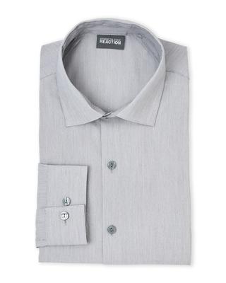 Kenneth Cole Reaction: Slim Fit Flex Dress Shirt - Grey Frost