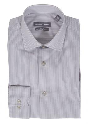 Geoffrey Beene: Tek-fit L/s Dress Shirt Print - Slate Grey