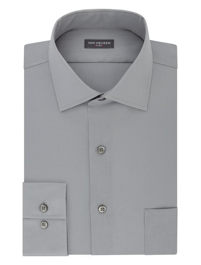 Phillips Van Heusen : Big Flex- Fit L/S Dress Shirt - Grey Mist