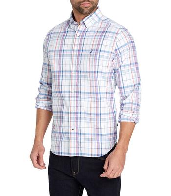 Navtech Plaid L/s Woven - Bright White