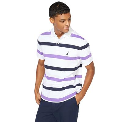 Stripe S/s Polo - Purple Current