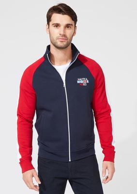 Colorblocked Raglan Jacket - Navy