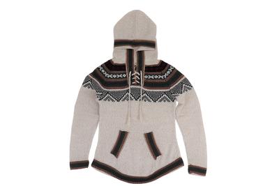 W`s Hooded P/o Sweater - Nat/burg/olive