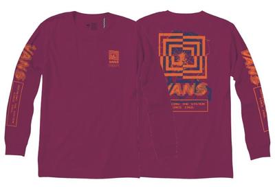 Break The System L/s Tee - Raspberry Radiance