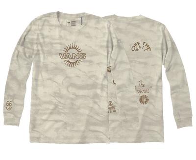 Scattered Tie Dye L/s Tee - Antique White