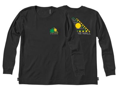 Palm Triangle Washed L/s Tee - Black