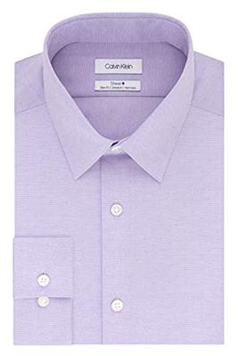 Calvin Klein: Slim Tek-fit L/s Dress Shirt Print - Grape