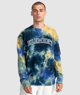 Crossfield Tie Dye Crew Neck - Dark Magma