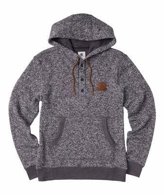 Highland Henley Fleece Hoodie - Charcoal Heather