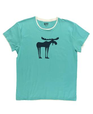 Wm;s Fitted Pj Tee Funky Moose