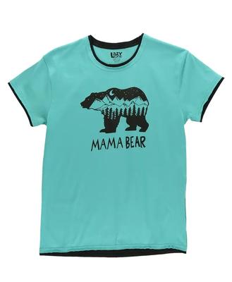 W`s Pj Tee - Bear Scene Mama