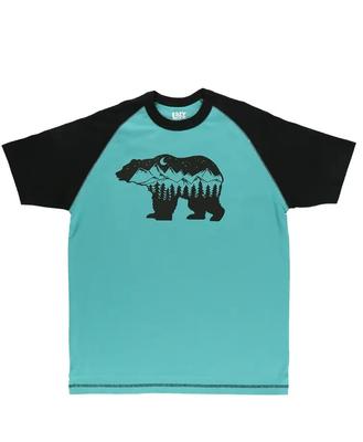 M`s Raglan Pj Tee - Bear Scene