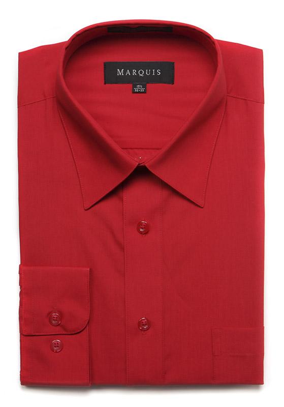  Dress Shirt L/S Reg : Big - Red