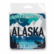 Coaster 4pk - Alaska License Plate
