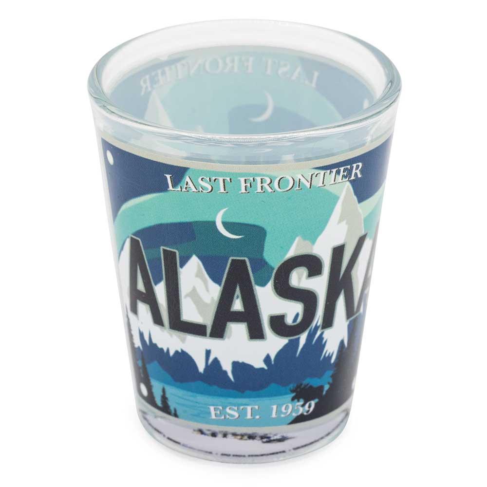  Shotglass - Alaska License Plate
