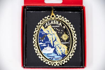 Colored Brass Ornament - Ip Map