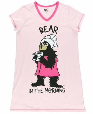 V-neck Nightshirt - Bear In Am