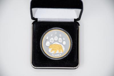Bear Paw Print Coin