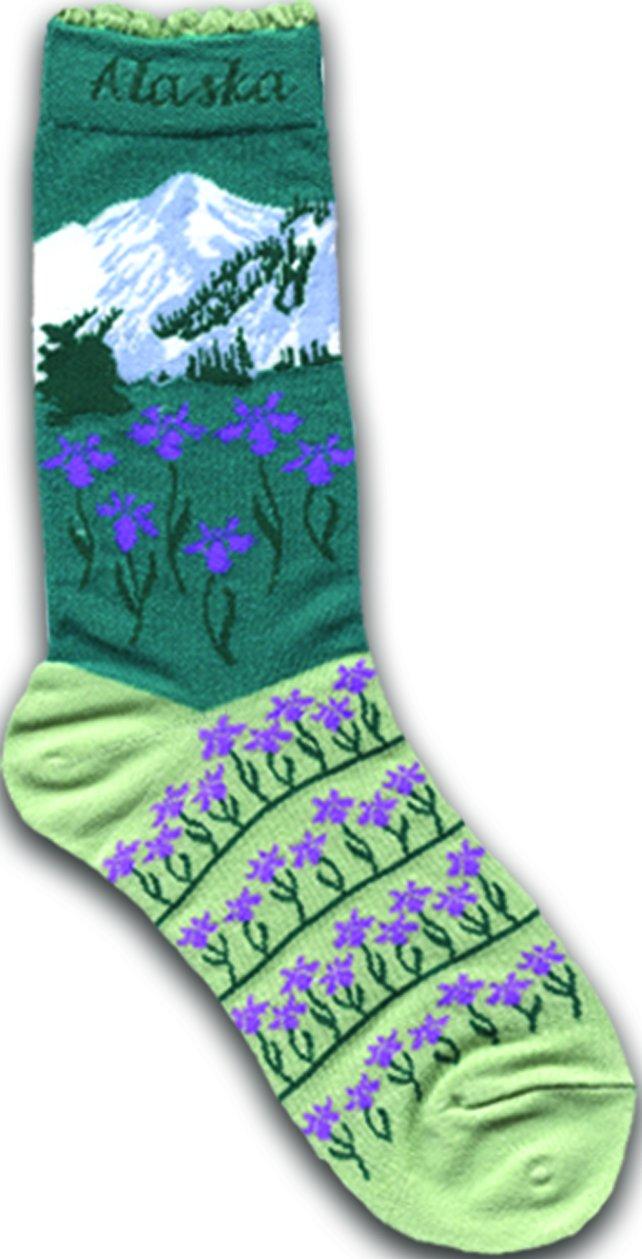 Tongass Trading Company Alaska Souvenirs Iris Mountain Ladies Sock