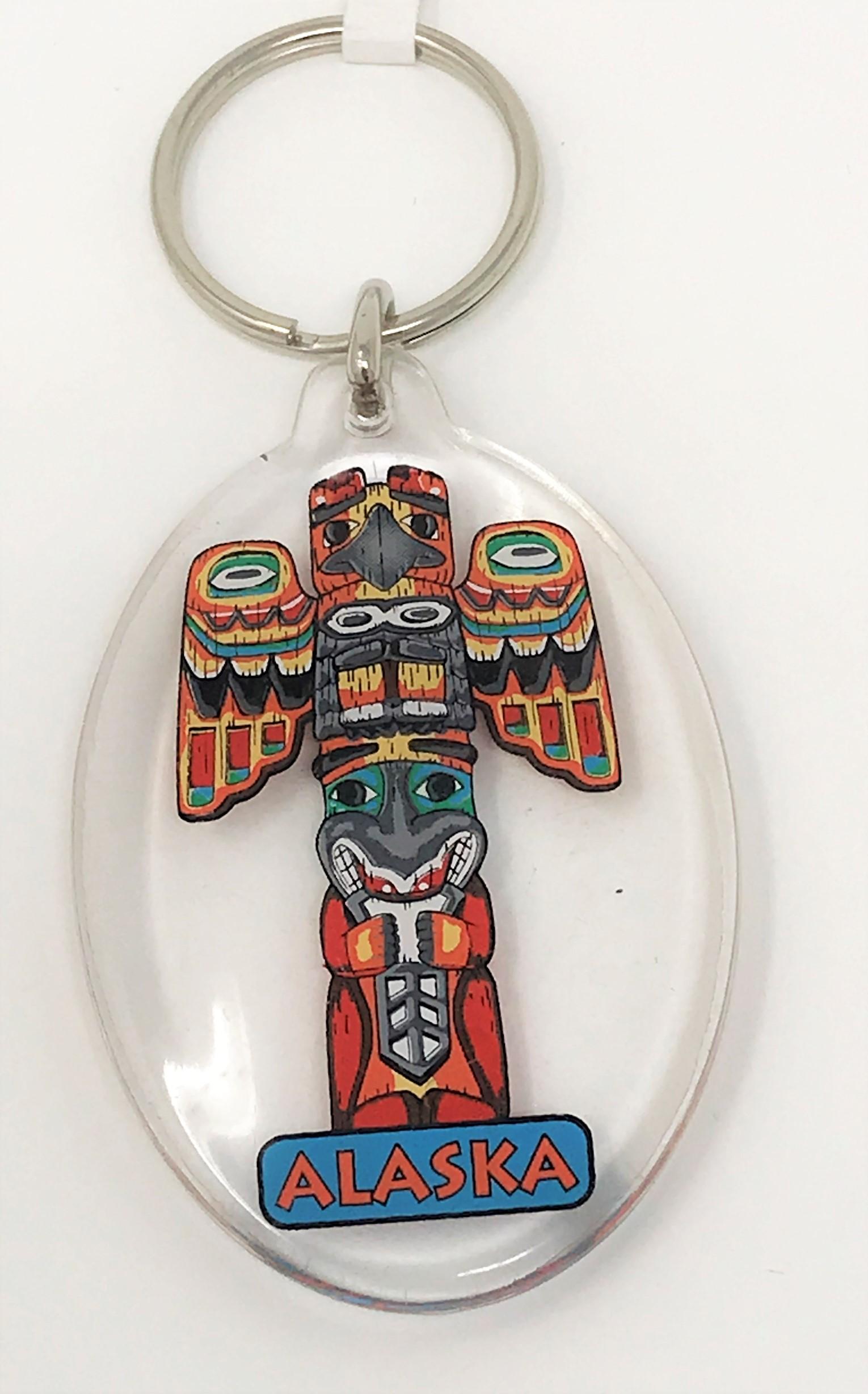  Totem Pole Lucite Keychain