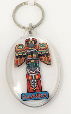 Totem Pole Lucite Keychain
